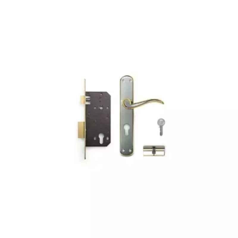 Godrej Oriental Combi Brass Satin Gold Finish Mortise Lock, 7856, Door Thickness: 28-40 mm