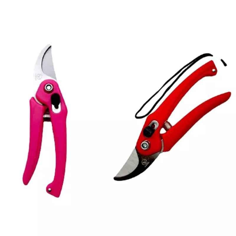 Sky Blue 0.98 inch Iron Bypass Pruner, SBPRUNERMDX0207 (Pack of 2)
