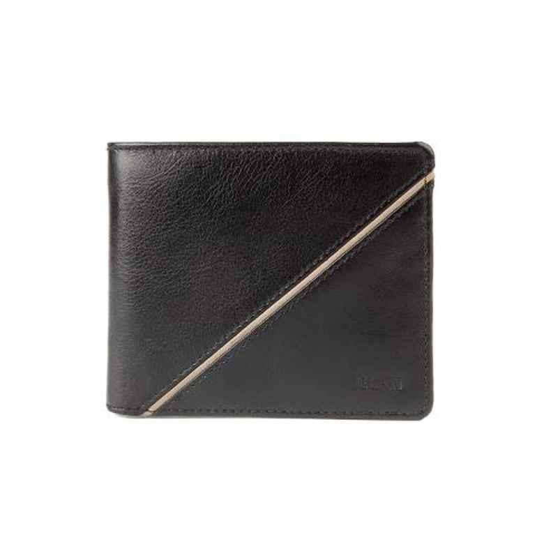 Elan Classic 8 Slot Black Leather Money Clip Wallet, ECW-9500-BL