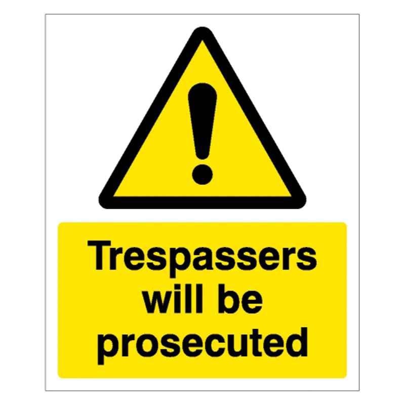 SUNSIGNS 400x500mm Vinyl Trespassers will be Prosecuted Signage, SN0037VNLOTHPIXBR