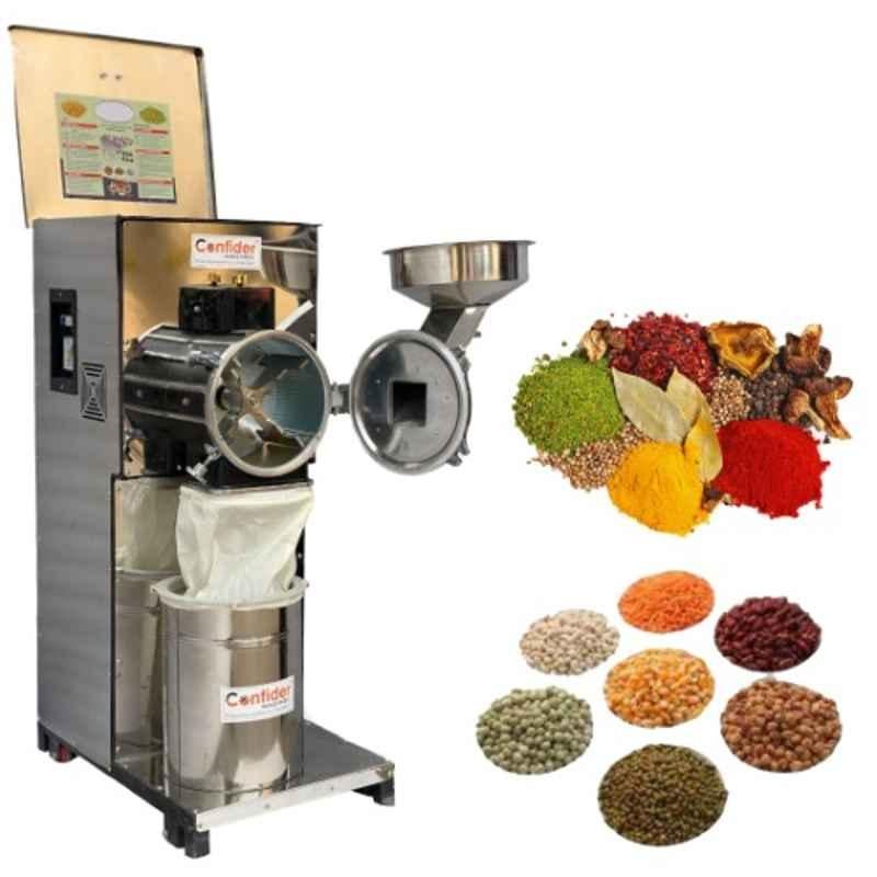 Confider 5HP Stainless Steel Three Phase Heavy Duty Pulverizer, SS215H