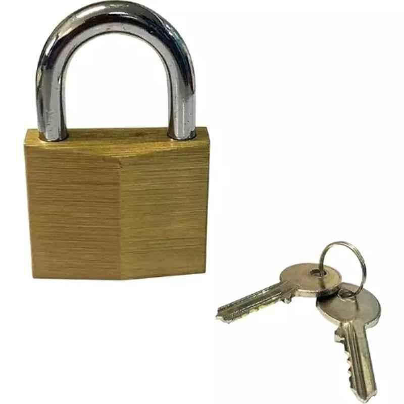 RS Pro 6.3x39.8mm Key Weatherproof Brass Padlock, 2177002