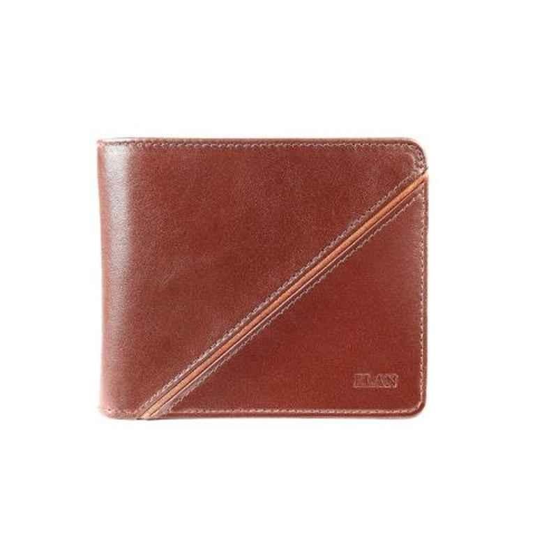 Elan Classic 8 Slot Brown Leather Money Clip Wallet, ECW-9500-BR