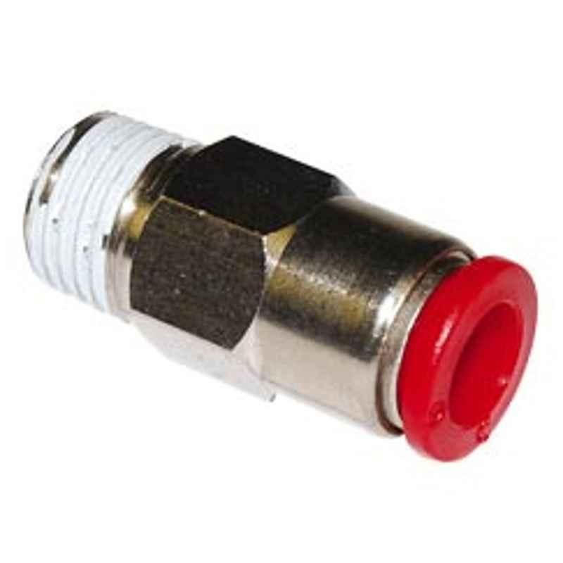 Norgren 8mm Pneufit C Taper Straight Self-Seal Adaptor, C01240828