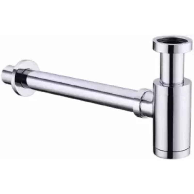 IRIS PRST-110 Stainless Steel Chrome Finish Bottle Trap Set with Waste Pipe