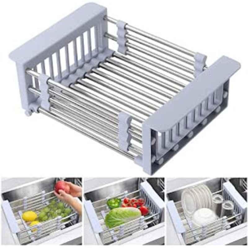 DeoDap 2189 Stainless Steel Expandable Kitchen Sink Dish Drainer