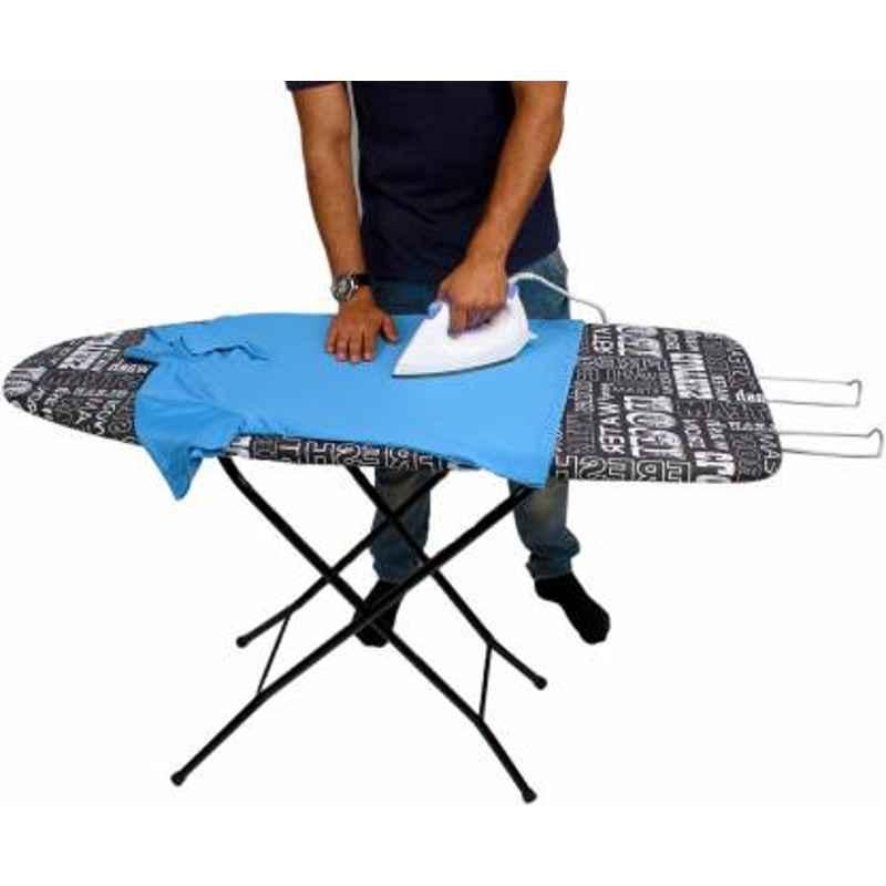 Alnico 18 inch Black Wide Block Wooden Adjustable Height Ironing Board