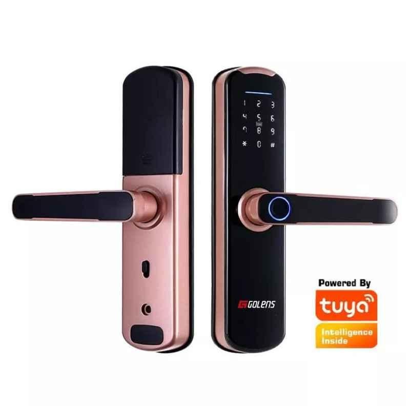Golens X4 Alloy Steel 5 Ways Access Biometric Bronze Smart Digital Door Lock
