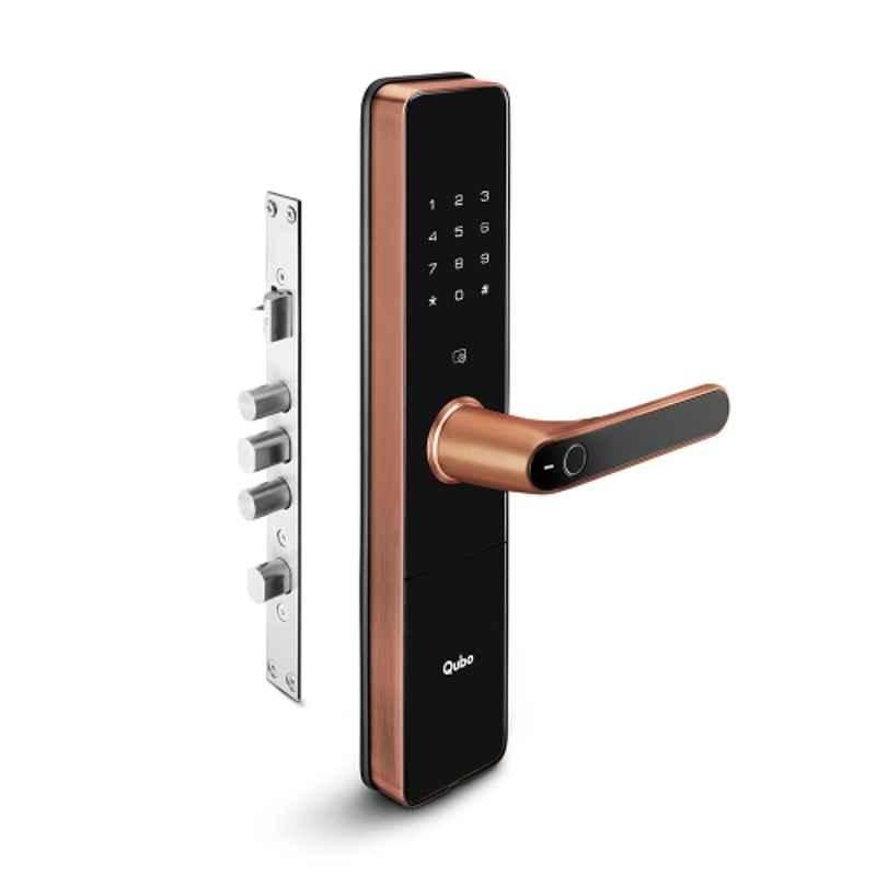 Qubo Ultra Smart Door Lock with 5-Way Unlocking- Fingerprint, Pincode, RFID Access Card, Mobile App & OTP Access with 2 Years Warranty, HLR01BL1
