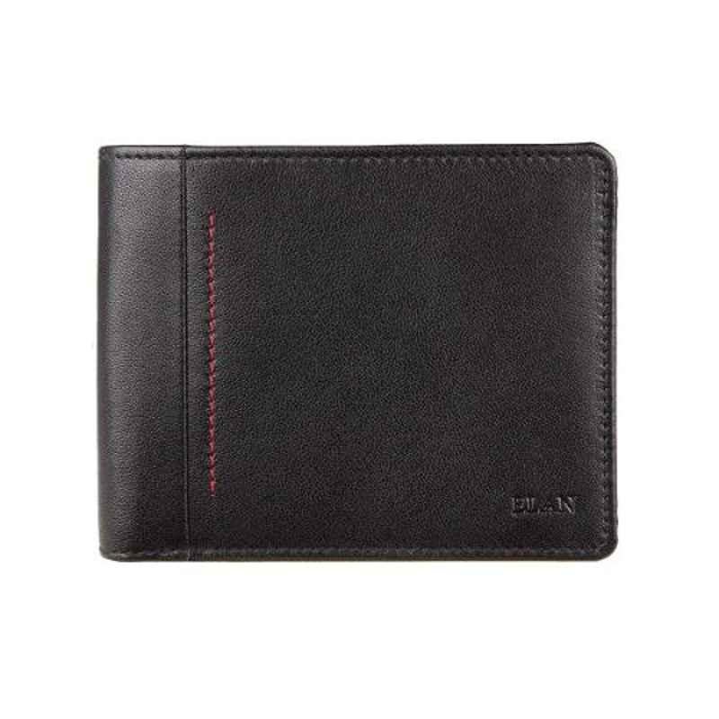 Elan 8 Slots Black Bifold Zipper Coin Wallet, EX-4205-BL