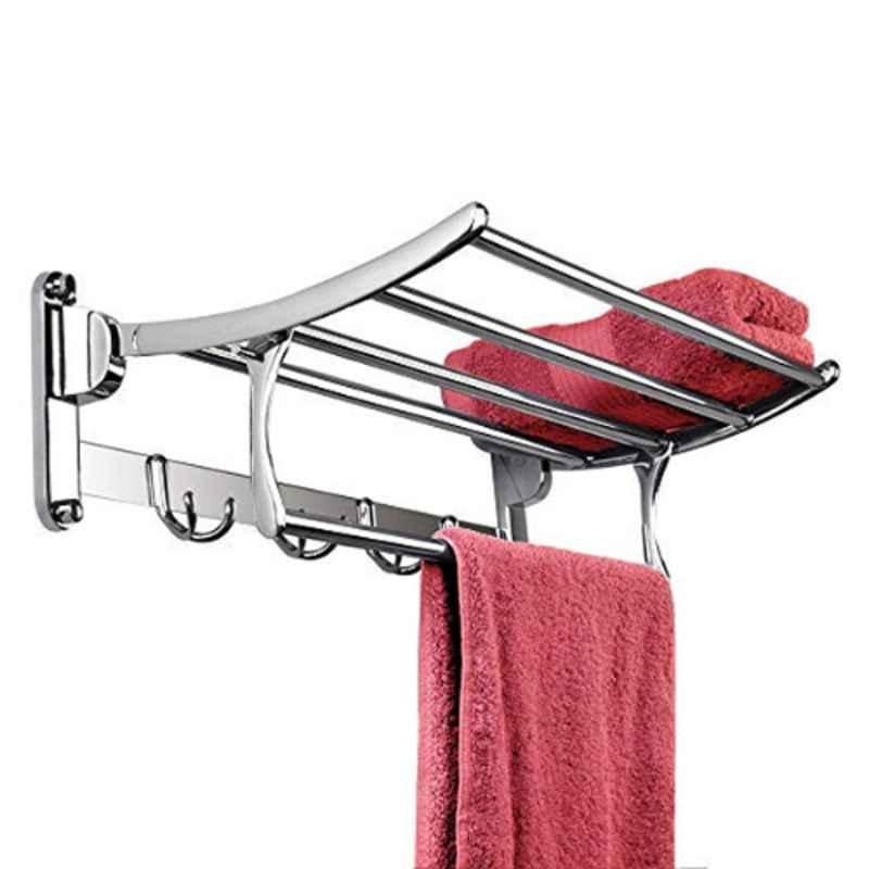 Urim 24 inch Stainless Steel Wall Mounted Towel Rack, F-W-5P-Folding-P1
