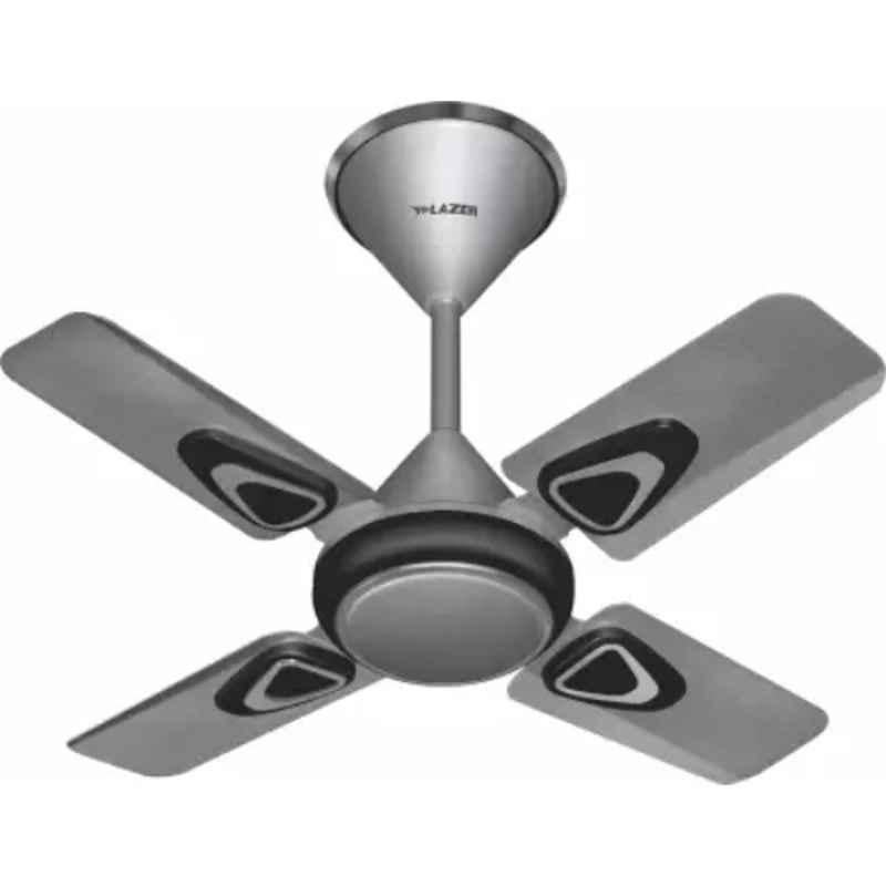 Lazer Euro 70W Aluminium Rich Grey Chrome High Speed Decorative Ceiling Fan, EURO24RGRC, Sweep: 600 mm
