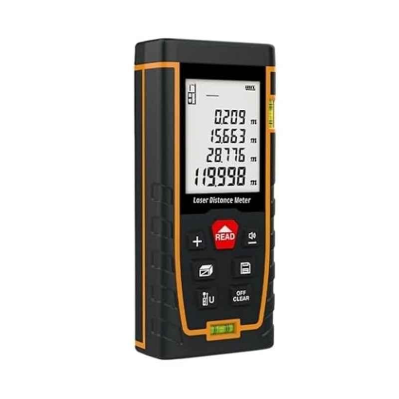 Gobbler 50m Plastic Black & Orange Laser Distance Measurement Device with Backlit LCD & Pythagorean Mode, GB LD 50