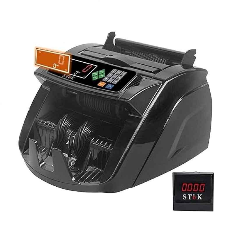 SToK ST-MC05 Note Counting Machine, 200 pcs | LCD | UV,MG,IR| 1000 Notes/Min, Fake Note Detection, Fully Automatic, Black