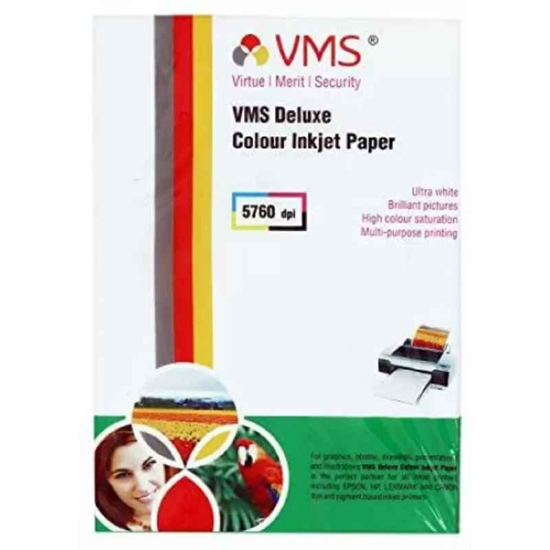 VMS A4 130 GSM Colour Unruled Inkjet Photo Paper
