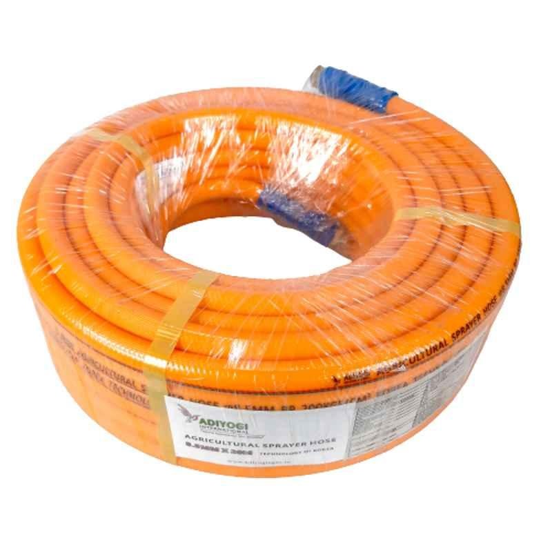 Adiyogi 20m PVC & Rubber Yellow 5 Ply Garden Hose Pipe