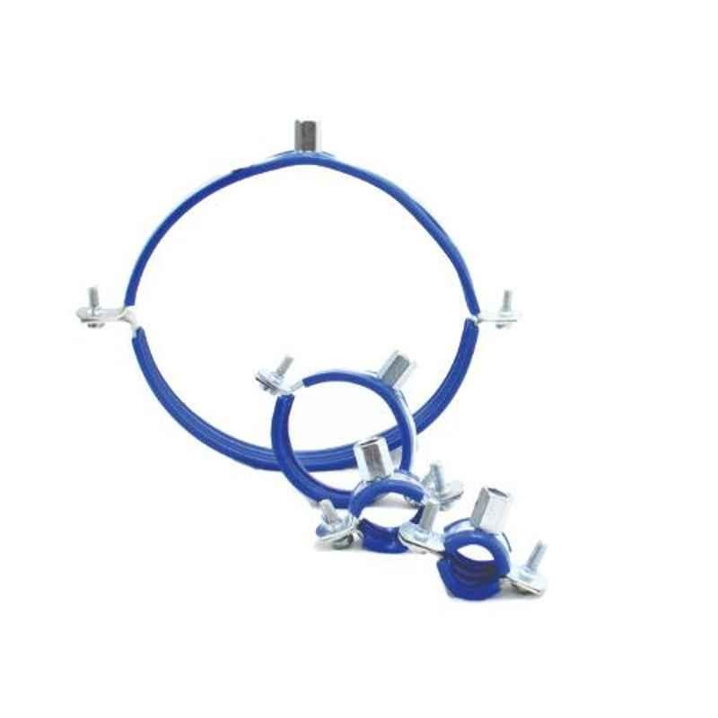Lovely 40mm Mild Steel Pipe Support Split Clamp with PVC & EPDM Rubber Lined (Pack of 25)