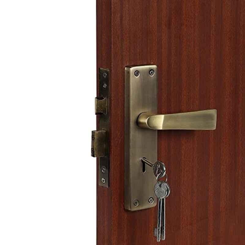 Saze 70mm â€ŽStainless Steel â€ŽAntique Finish Mortise Door Lock Set for Main Door, CRZ015