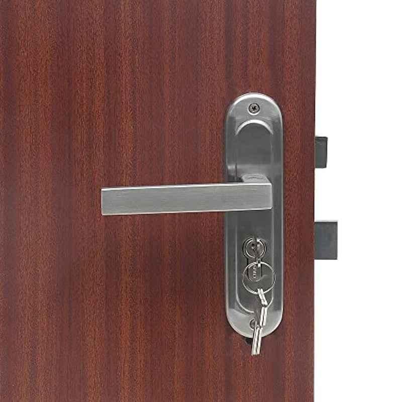 Homexpert LB301 Stainless Steel Satin Finish Round Plate Heavy Duty Mortise Door Lock Set