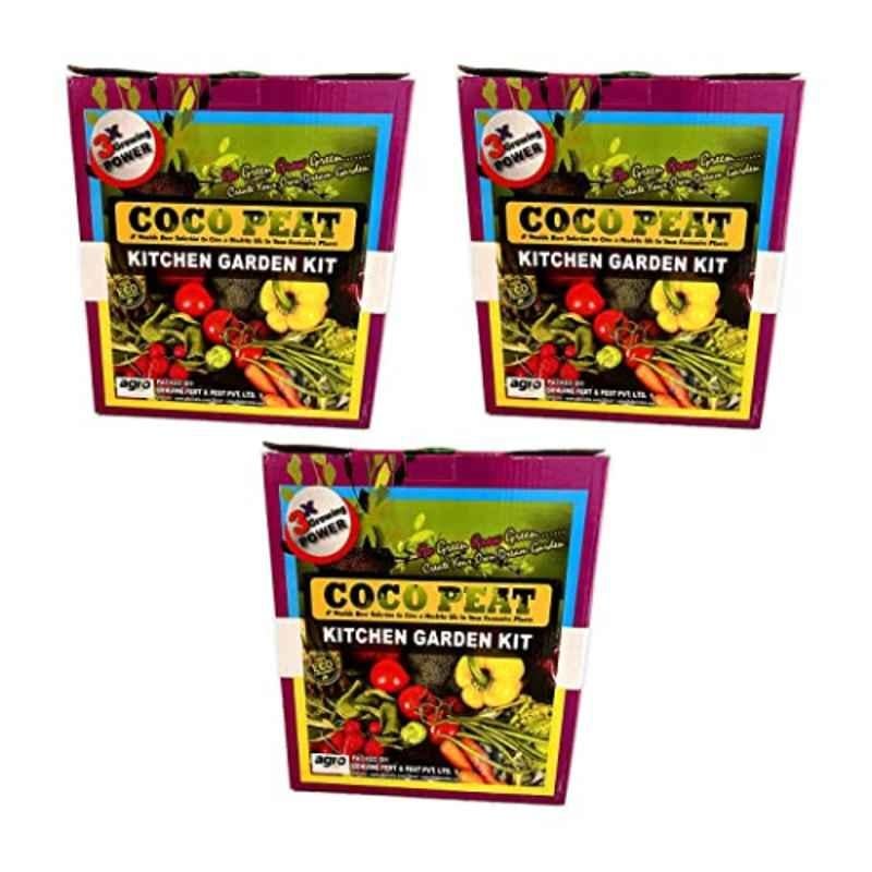 Ladwa 2kg Cocopeat Kitchen Garden Kit (Pack of 3)