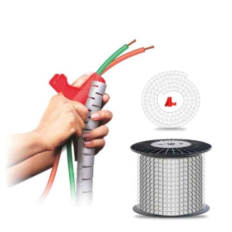Noveau Safe-T-1ST 40mm 10m Virgin HDPE Transparent Cable Zipper, NSFZ40TP0010