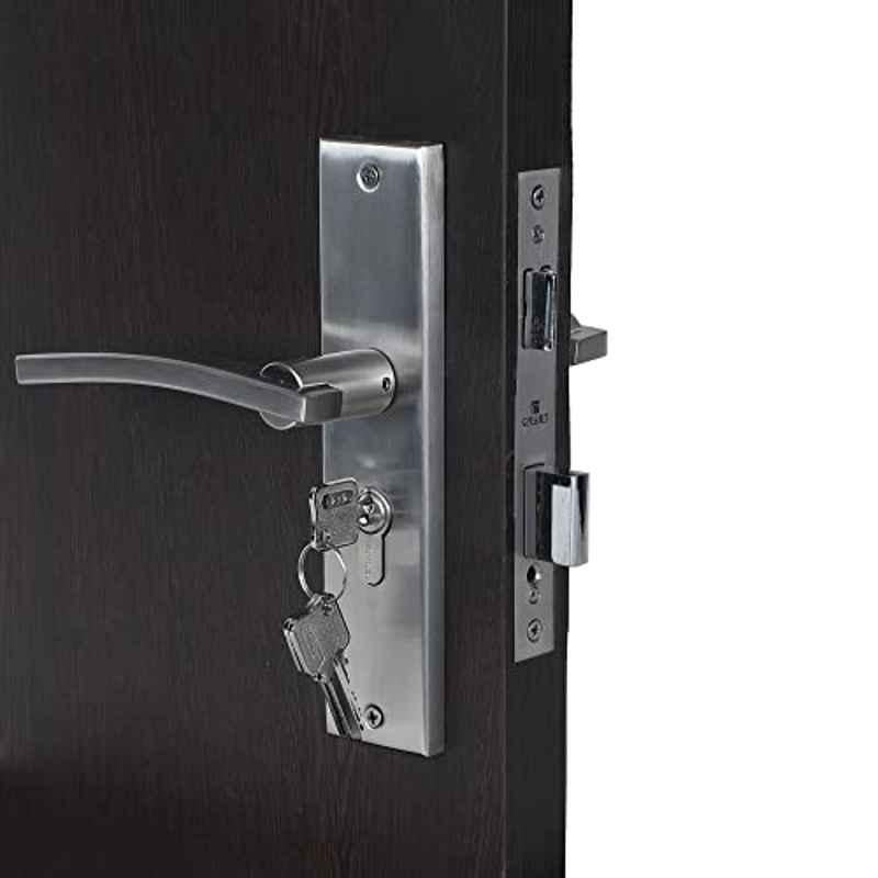 Homexpert Ivy-CYS 8 inch 60mm Stainless Steel Silver Cylindrical Plate One Side Key Mortise Door Lock Set