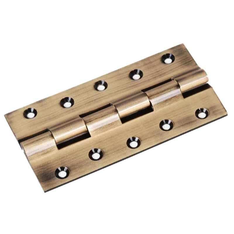 Smart Shophar 3x1x2 inch Brass Antique Railway Hinge, SHA10HG-RAIL-AN3X1X2-P1 (Pack of 4)
