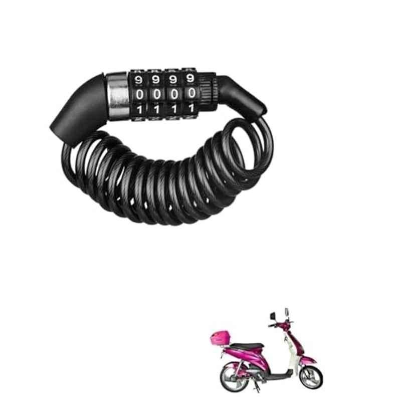 Kozdiko Plastic Black Resettable Password Multi-Use Cable Lock for Avon E Lite