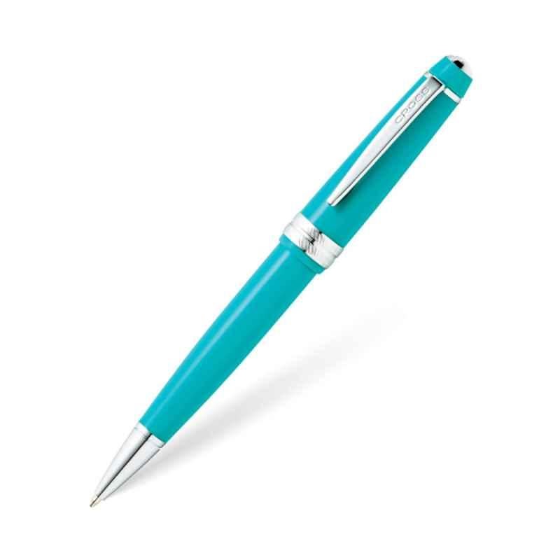 Cross Bailey Black Ink Teal Resin Finish Ballpoint Pen with 1 Pc Black Refill Set, AT0742-6