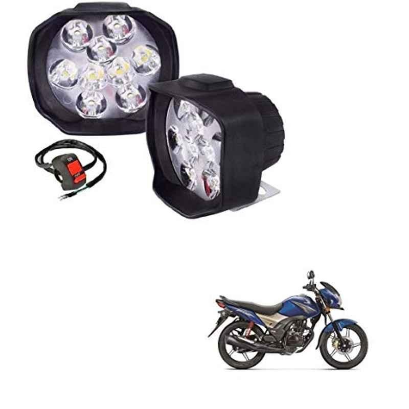 Kozdiko 2 Pcs Sheen 15W 9 LED 6000k Transformer Bumble Bee Style LED Fog Light Set for Honda Honda-cb-Shine-sp, koz_81345