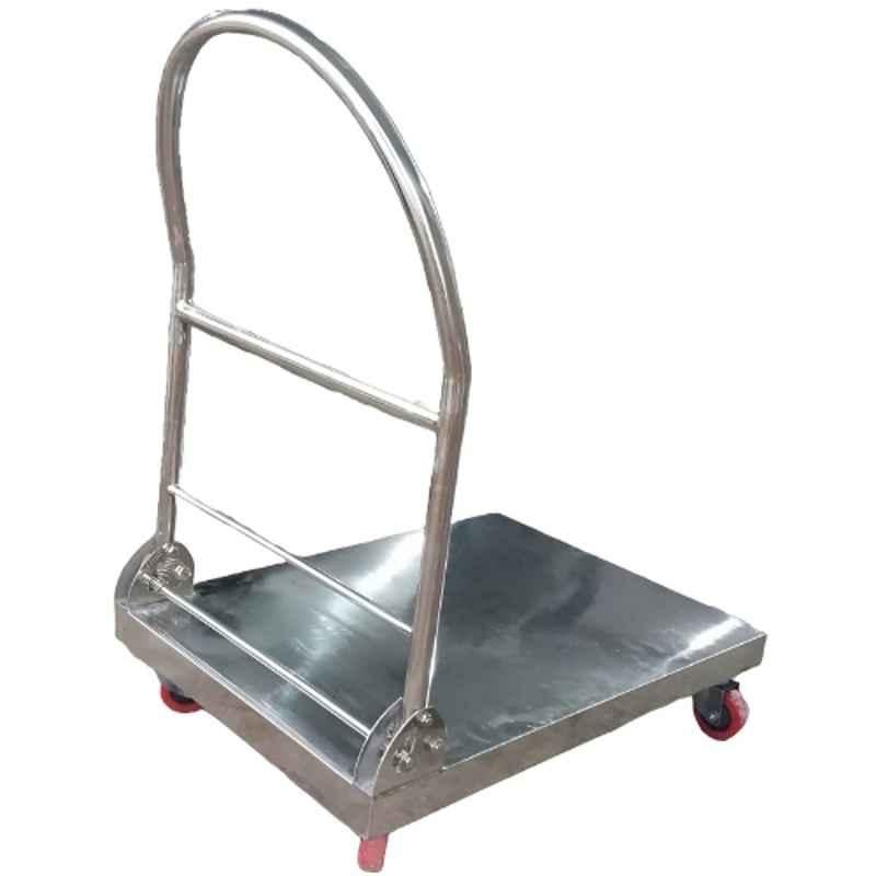 Inaithiram SSPT250N 250kg 700x450x750mm Stainless Steel Foldable Metal Platform Trolley