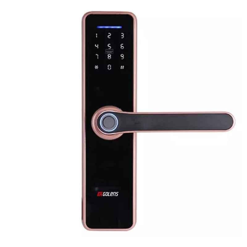 Golens X14 Alloy Steel 5 Ways Access Biometric Bronze Smart Digital Door Lock