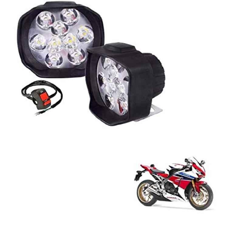 Kozdiko 2 Pcs Sheen 15W 9 LED 6000k Transformer Bumble Bee Style LED Fog Light Set for Honda CBR 1000, koz_81291