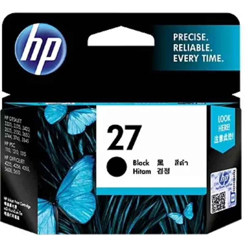 HP 27 Black Ink Cartridge, C8727B