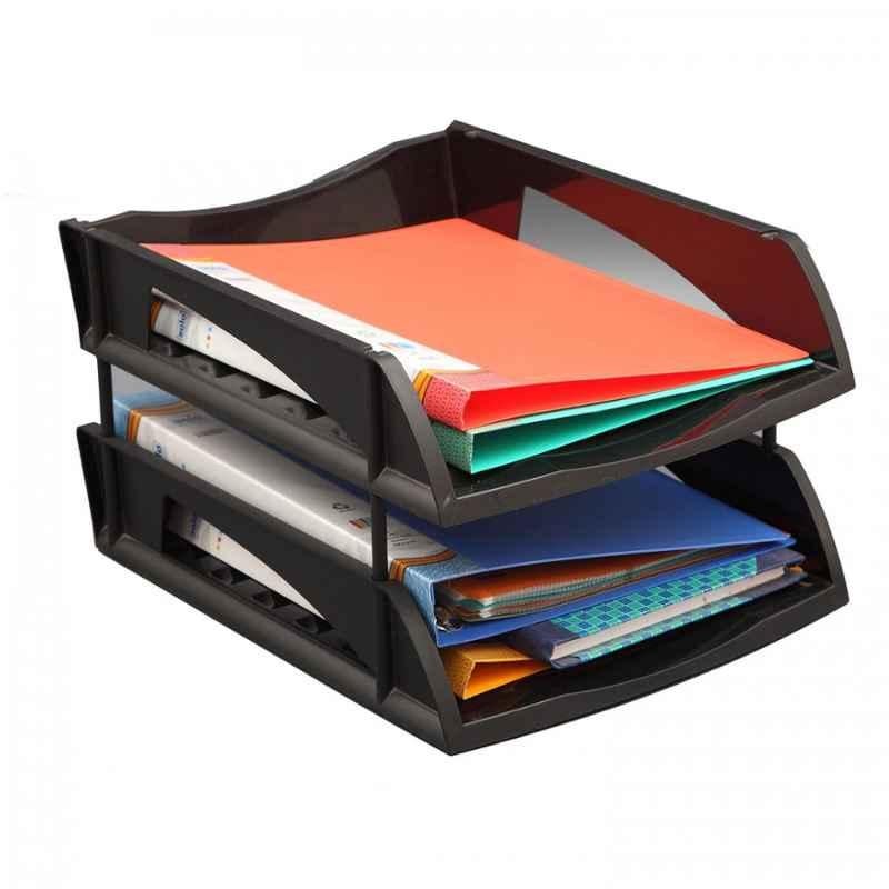 Solo XL Size Black 2 Compartments Delux Paper & Filter Tray Set, TR 312