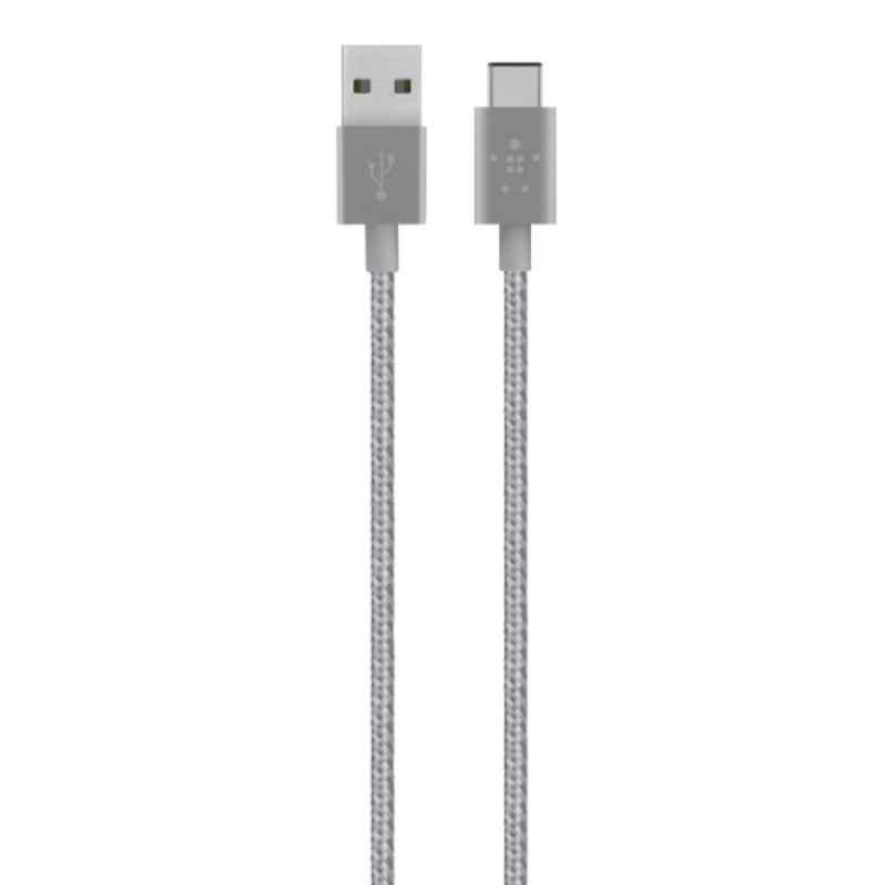 Belkin Mixit 1.2m Grey USB C to USB A Charging Cable, F2CU060bt04-GRY