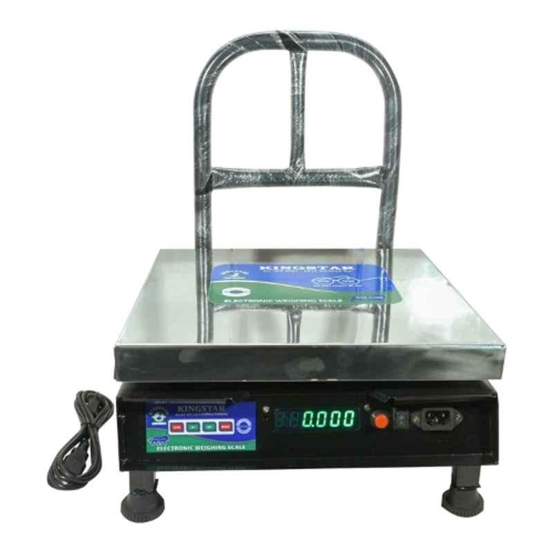 Kingstar 100kg 360x360mm Mild Steel Bright Green LED Backlight Display Weighing Scale