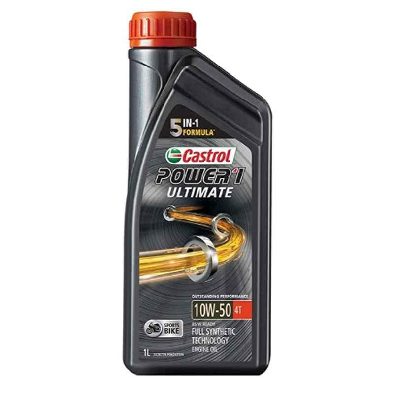 Castrol Power1 Ultimate 10W-50 1L 4T Full Synthetic Bike Engine Oil, 3426778