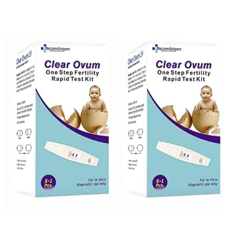 Recombigen 6 Pcs Clear Ovum One Step Fertility Rapid Test Kit (Pack of 2)