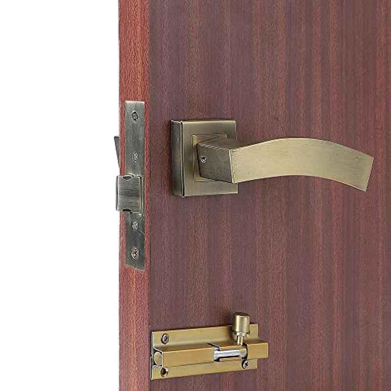 Saze  â€ŽStainless Steel 304 Matt Antique Finish Mortise Lock for Door with Bolt Latch & Pull Handle, LB-10002
