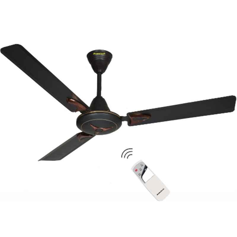 Maxotech Polo Star 50W Aluminium Brown 3 Blade Ultra High Speed Ceiling Fan with Remote, Sweep: 1200 mm (Pack of 4)