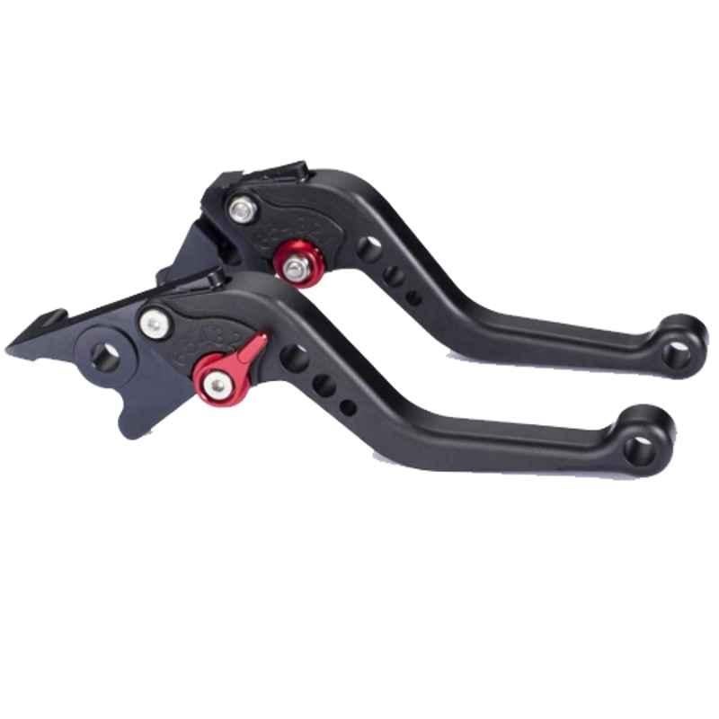 AllExtreme EXLBM02 2 Pcs Heavy Duty 6 Positions Adjustment Black Clutch Brake Lever Set