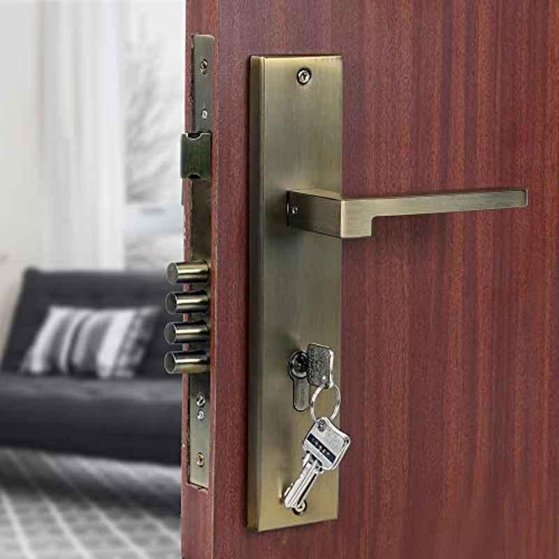 Voltizi 10 inch Stainless Steel 304 Cylindrical Plate Mortise Door Lock Handle Set, LB-306