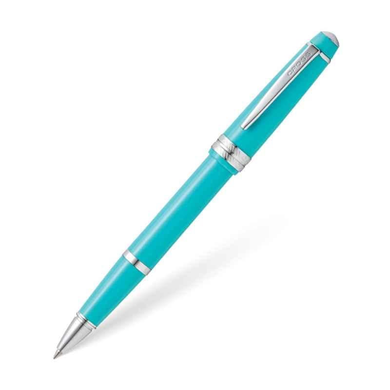 Cross Bailey Black Ink Teal Resin Finish Roller Ball Pen with 1 Pc Black Gel Ink Tip Set, AT0745-6