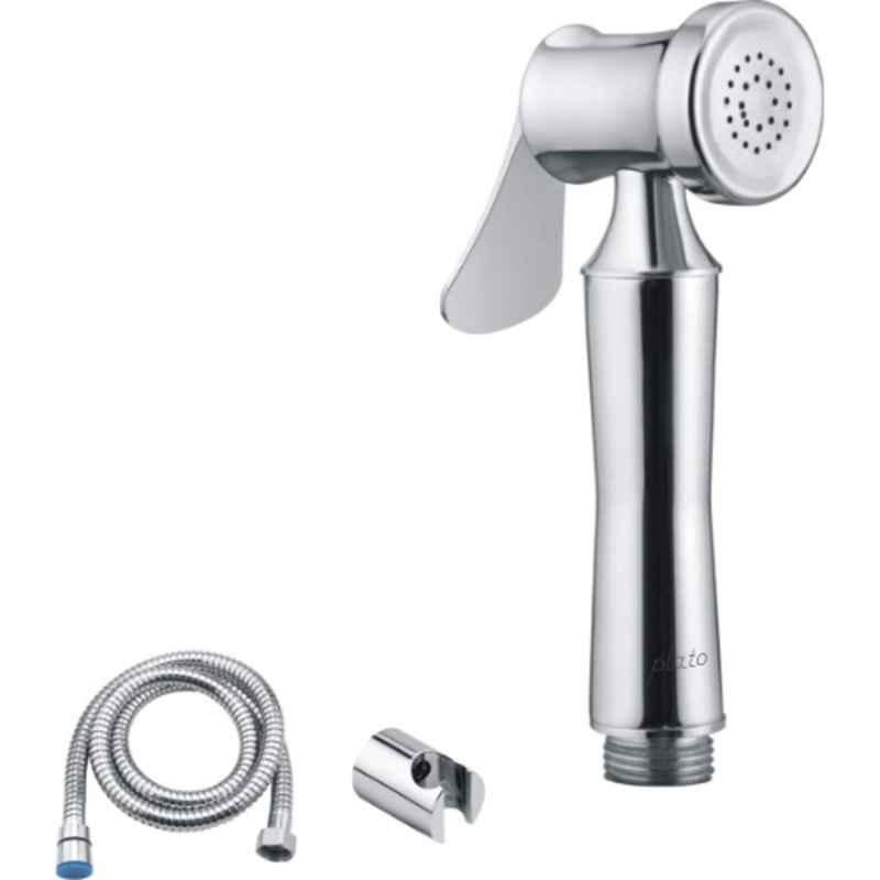 Plato 3 Pcs Bathroom Health Faucet with 1m SS Flexible Tube with Brass Holder Set