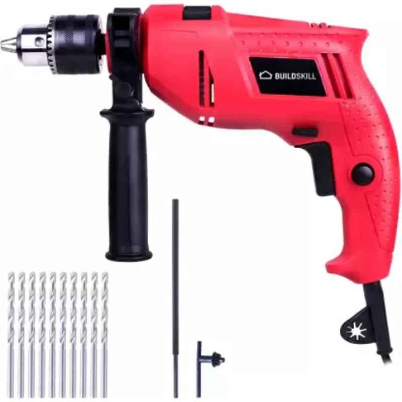 Buildskill BGSB13RE 500W 13mm Reversible Hammer Drill Machine with 10 Bit