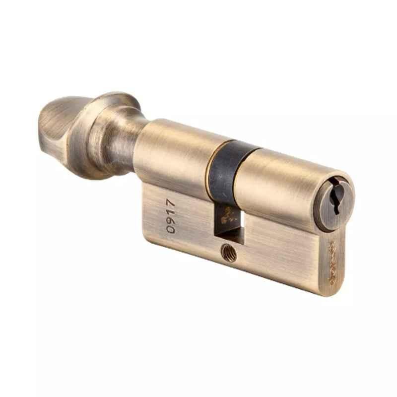 Dorset CL 204 PT 80mm Alloy Steel Antique Brass Finish Euro Profile Pin Cylinder Lock