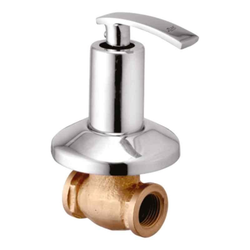 Zoie Viva 15mm Brass Silver Chrome Finish Concealed Stopcock, Z28007