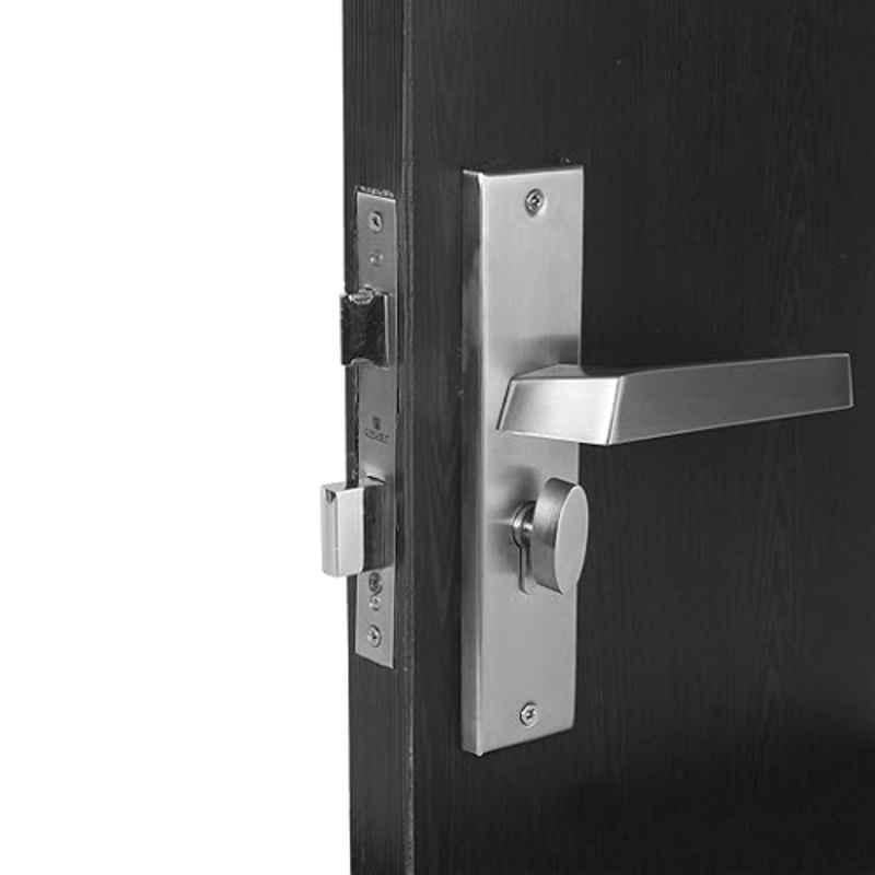 Homexpert Sana-CYS 8 inch 60mm Stainless Steel Silver Cylindrical Plate One Side Key Mortise Door Lock Set
