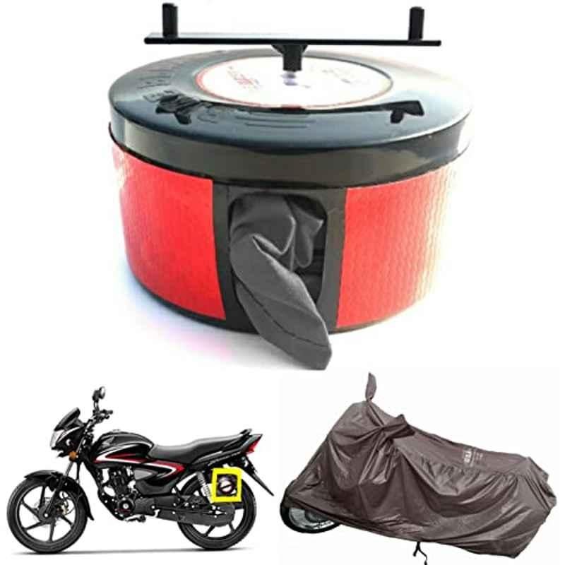 Bike Blazer Gun Metal Black Nylon Taffeta Universal Size Semi-Automatic Bike Body Cover for Honda CB Shine, Hness CB350, CB200X, CB500X, Hornet 2.0, Shine SP & SP 125
